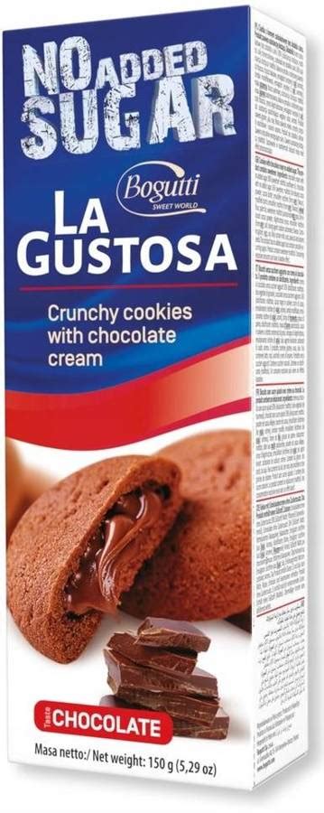 Ciastka Kruche Z Kremem Czekoladowym Bez Cukru 150 G Bogutti La Gustosa