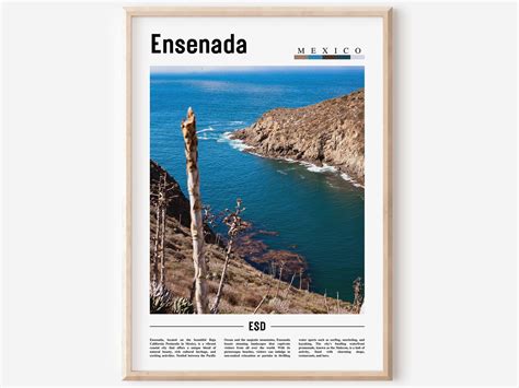 Ensenada Poster, Ensenada Print, Ensenada Wall Art, Minimal Travel