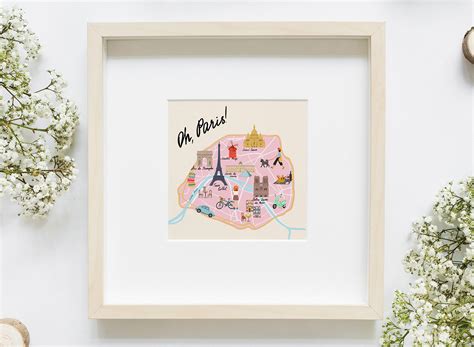 Illustrated Paris Map On Behance