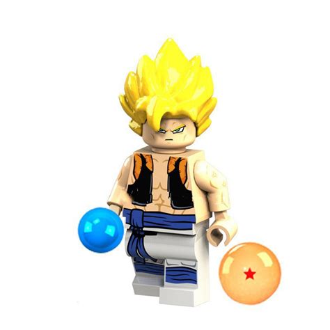 Gogeta Super Saiyan Lego Dragon Ball Anime Theme Minifigure Block Toys