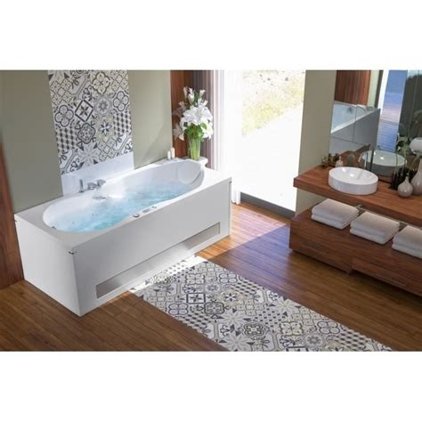 Baignoire Balneo ROMANZA 160x70 Systeme Balneotherapie MIX COLOR Tete A