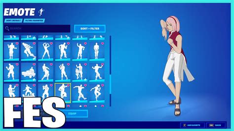 Fortnite Sakura Uchiha Skin With All My Fortnite Dances Emotes YouTube