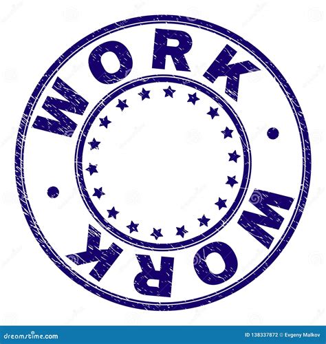 grunge textured work  stamp seal stock vector illustration