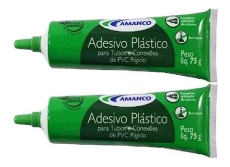 2 Adesivo Cola Pvc Tubo Cano Conexões Rigido 75g Amanco MercadoLivre