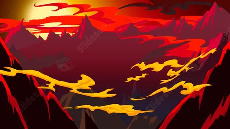cartoon flame powerpoint background   slidesdocscom
