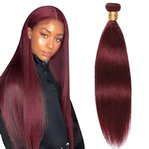 Amazon Vinmdonm 99J Human Hair Bundles Wine Red Straight Bundles