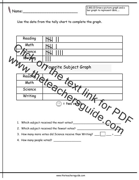 Reading And Creating Pictographs Worksheets From The Teachers Guide