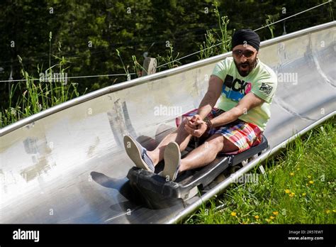 Switzerland. Lucerne canton. Pilatus. summer toboggan run Stock Photo ...