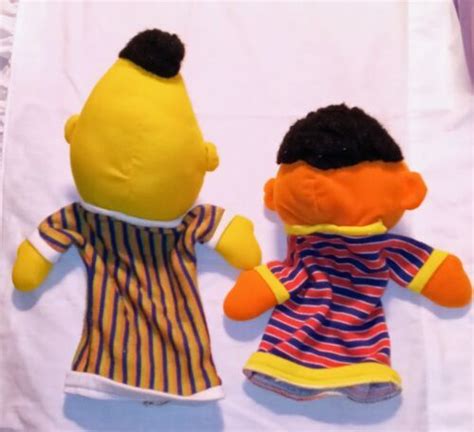 Bert and Ernie Vintage Sesame Street Muppet Hand Puppet Set by Applause ...