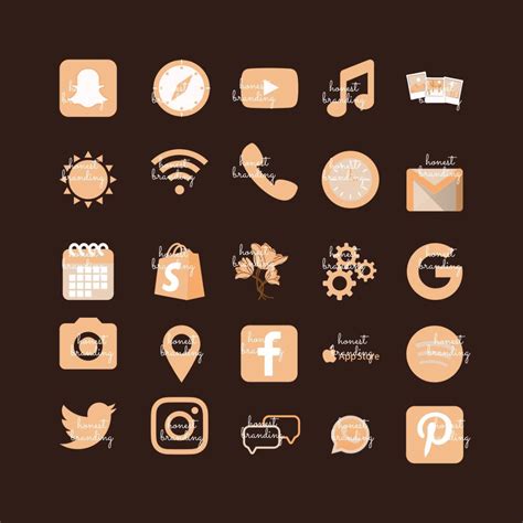 Brown And Orange Fall Aesthetic Ios Widget Covers App Etsy App