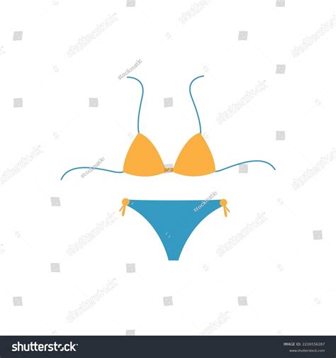 Flat Style Bikini Swimsuit Vector Illustartion Stock Vector Royalty Free Shutterstock