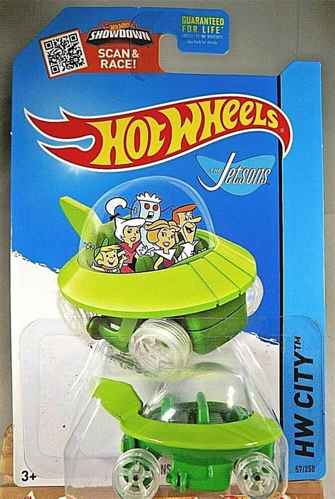 2015 Hot Wheels 57 HW City Tooned THE JETSONS CAPSULE CAR Lime Green