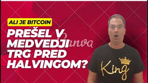 KRIPTOVALUTE Ali je Bitcoin prešel v MEDVEDJI TRG pred HALVINGOM