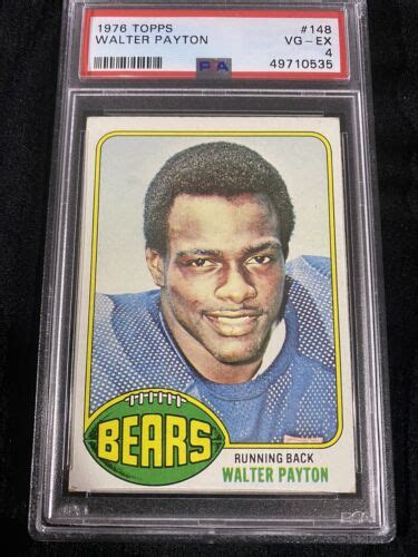 Topps Walter Payton Rookie Card Rc Psa Vg Ex Chicago Bears