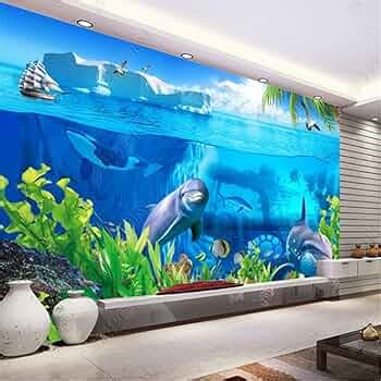 Custom Wall Mural Paper 3d Stereo Underwater World Ocean