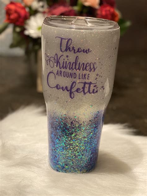 30 Ounce Ombré Glitter Tumbler Etsy In 2021 Glitter Tumbler Cups