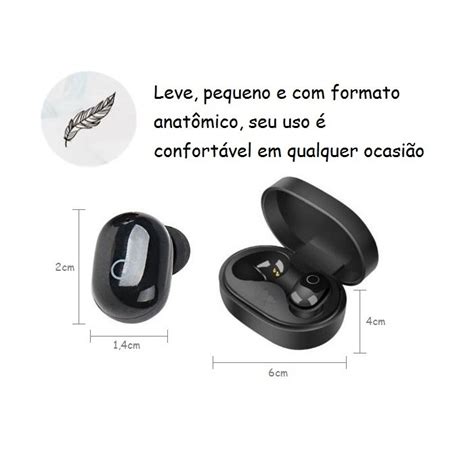 Fone De Ouvido Bluetooth Sem Fio Tws Air Earbuds Sumexr Sly 18 Preto