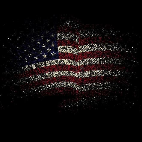 Black and White American Flag Distressed Stock Image - Image of ...