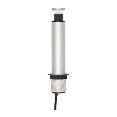 Мебелна колона Ф60mm 3x 2P+E Шуко, 2x USB тип А 2100mA, с кабел 2 m ...