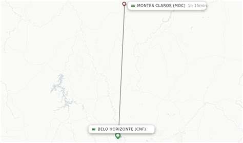 Distancia Entre Montes Claros E Bh - Direct (non-stop) flights from Belo Horizonte to Montes Claros ...