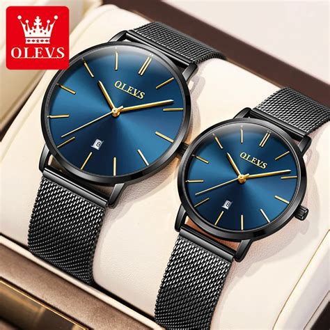 Olevs Reloj De Pulsera Minimalista Para Hombre Y Mujer Cron Grafo De