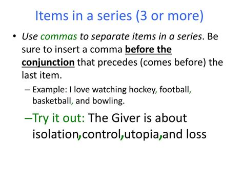 Ppt C Apitalization And Commas Commas And Commas Powerpoint