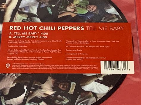 Red Hot Chili Peppers Tell Me Baby Single Picture Disc Tienda De Discos Y Vinilos