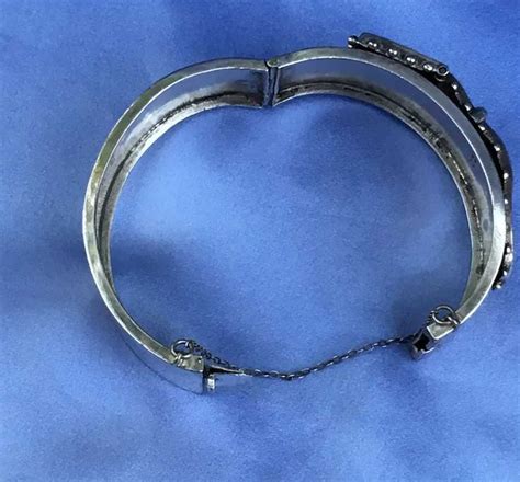 Silver Buckle Bracelet Victorian Gem