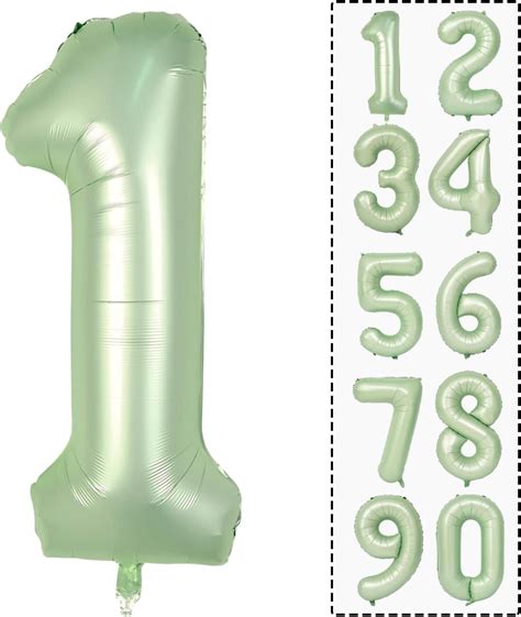 amazoncom number  balloon   sage green number balloon foil
