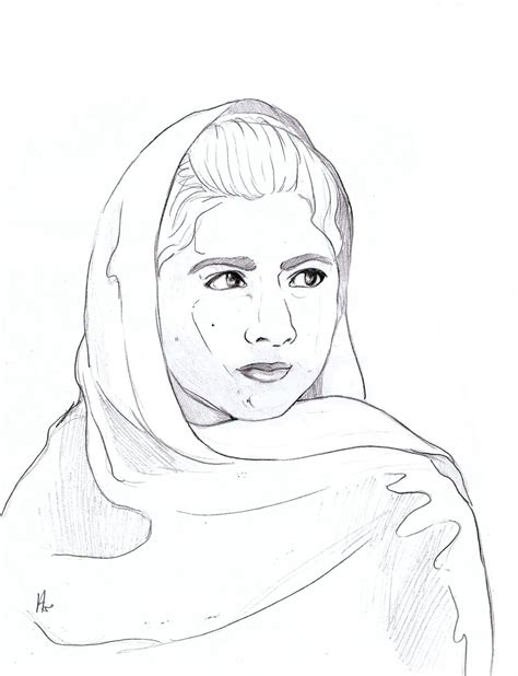 Malala Yousafzai Drawing Picture Drawing Skill