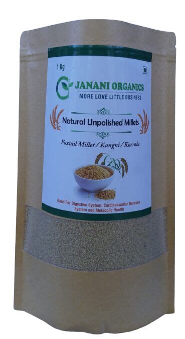 Brown Fine Processed Organic Foxtail Millet For Cooking Shelf Life