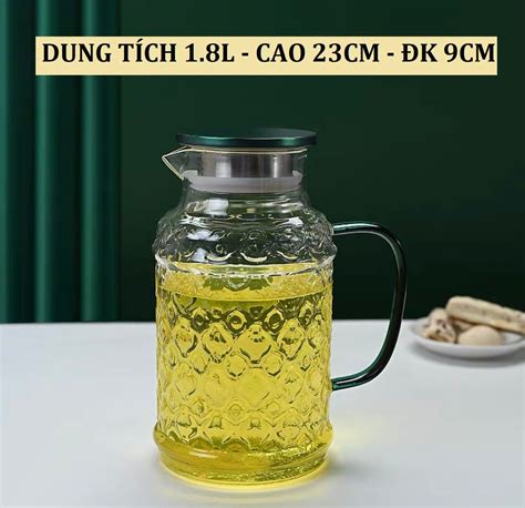 HOT Bình cốc hoa Hải đường L Bình nước thủy tinh chịu nhiệt khô