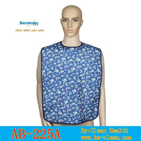 Waterproof Washable Adult Bib Pvc Backing Adult Bibs Bib Washable