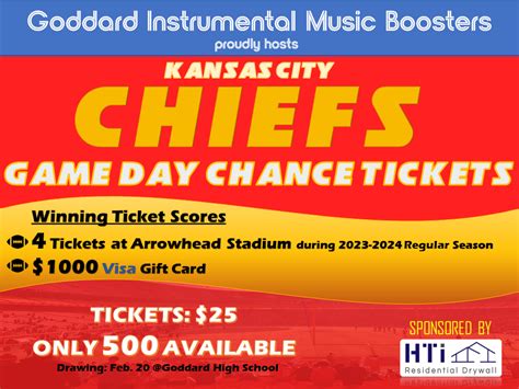 KC CHIEFS GAME DAY CHANCE TICKETS | Raffle Creator