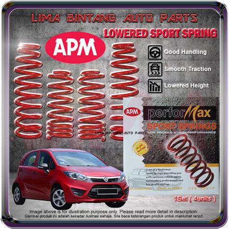 Proton Iriz Sport Spring Lower Coil Spring Apm Performax Lazada