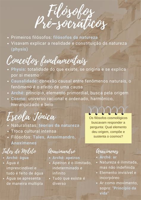 Filósofos Pré Socrático Resumo - Pré-Socráticos: Resumo dos Filósofos Pré-Socráticos | Filósofos pré ...