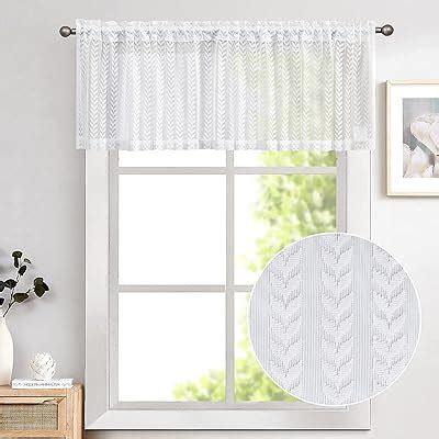 Bentrilisa Boho Crochet Window Tiers Curtains For Kitchen Cafe Beige