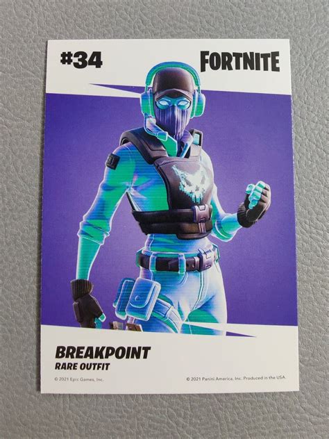 Breakpoint Rare Outfit Nm M Fortnite Series Panini Ebay