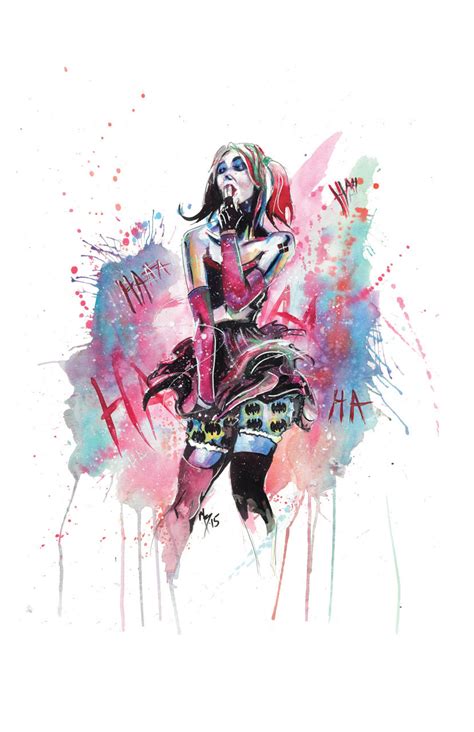 Watercolor Harley Quinn At Explore Collection Of