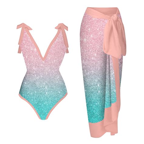 Yanhoo One Piece Bathing Suit For Women With Bikini Maxi Wrap Skirts