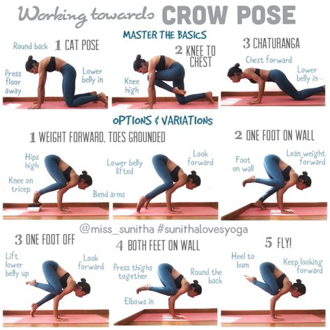 Yoga Tutorial For Working Towards Crow Pose Yoga Arm Balance Misssunitha Sunithalovesyoga