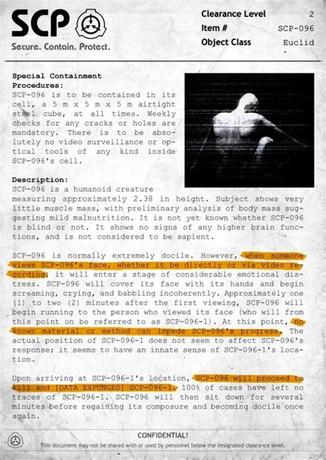 Scp 096s File Scp Containment Breach Scp 096 Know Your Meme