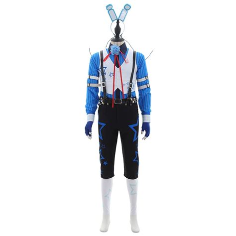 Fnaf toy bonnie human Costume Uniform Cosplay Men's Belt pants Blue ...