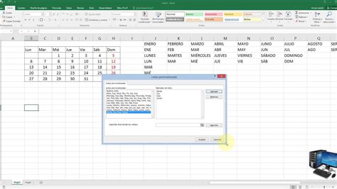 Listas Personalizadas En Excel Youtube