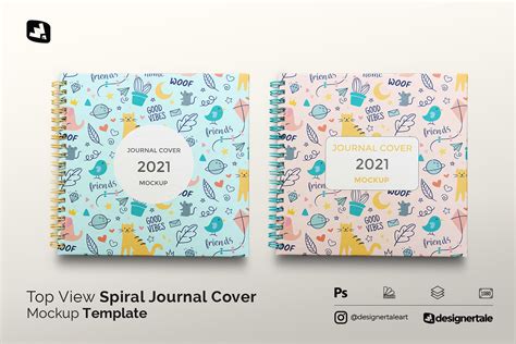 Spiral Journal Cover Mockup Graphic by designertale · Creative Fabrica