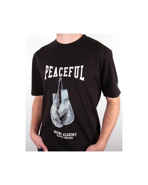 Peaceful Hooligan Gloves T-shirt Black - T Shirts from 80s Casual ...