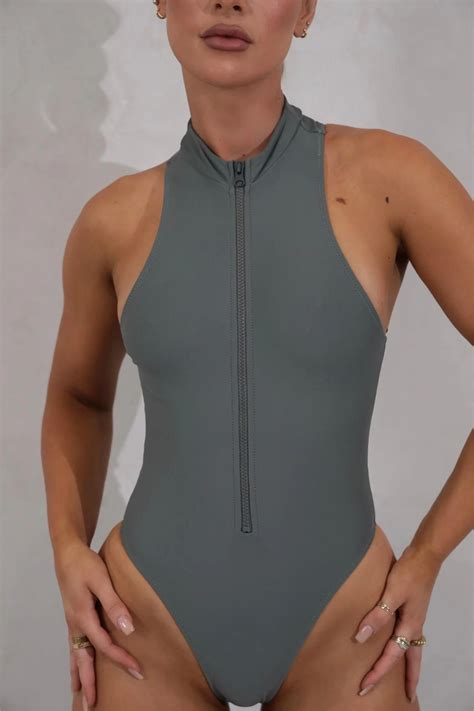 Hot Summer One Piece Swimsuit Oem Sexy Bikini Front Zipper Women Swimwear Plus Size Beach Wear