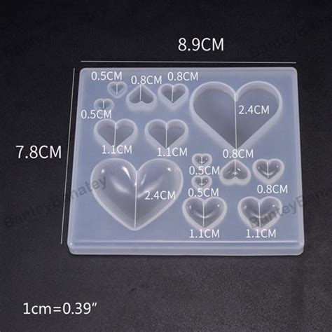 14 Cavity Heart Shape Resin Mold BanteyBanatey