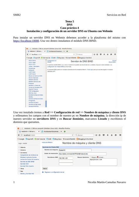 Pdf Dns Caso Pr Ctico Instalaci N Y Configuraci N De Un Caso