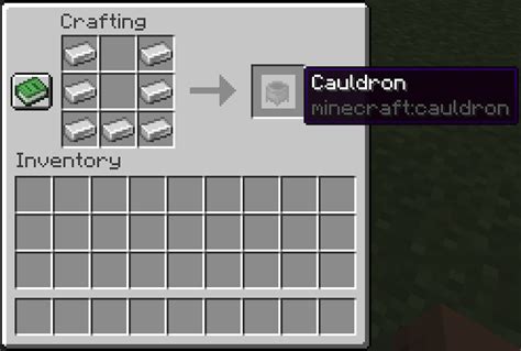 minecraft how to make a cauldron